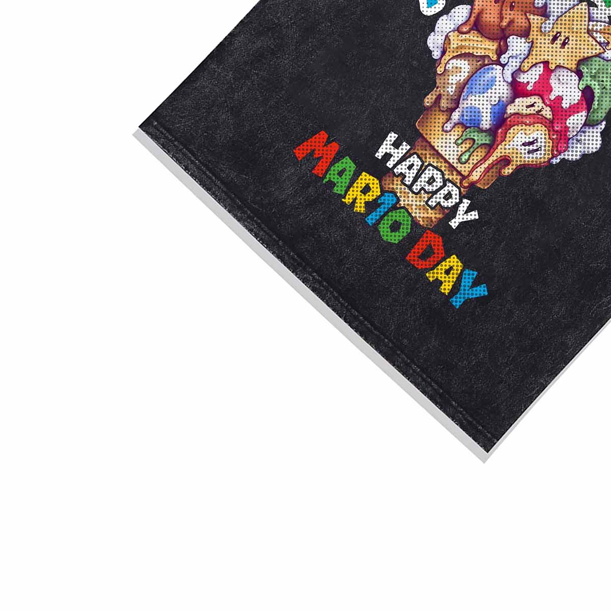 Vintage gamer t-shirt super Mario tee retro cartoon top in Black