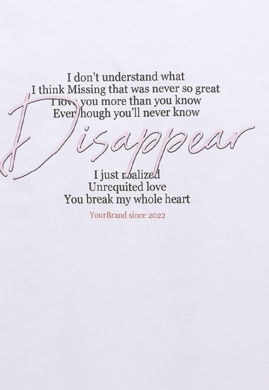 Tears print t-shirt grunge punk tee retro cry girl top white