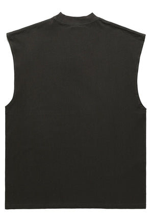 Gothic tank top surfer vest retro sleeveless raver t-shirt