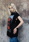 Punk print sleeveless t-shirt grunge tank top surfer vest