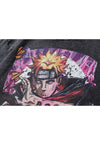 Anime t-shirt old Japanese cartoon tee retro Naruto top grey