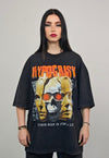 Robot t-shirt hypocrisy slogan tee retro skull top vintage