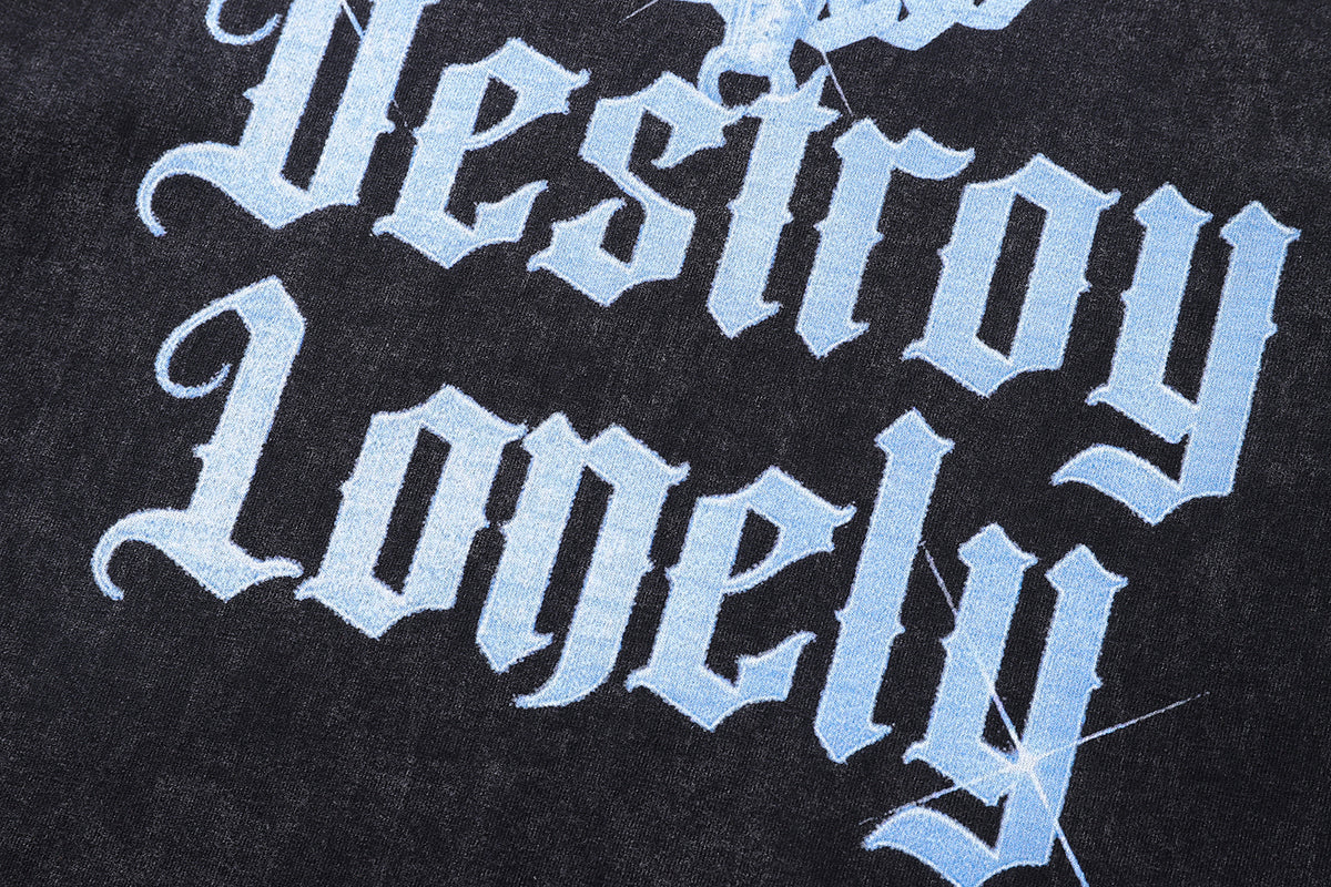 Chain print t-shirt gangster tee Y2k rapper top in vintage grey