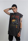 Gothic sleeveless t-shirt knife print tank top surfer vest