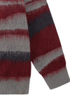 Camo print sweater fluffy military jumper knitted stripe top