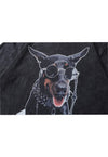 Doberman t-shirt dog tee retro Pinscher top in acid black