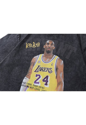 Kobe Bryant fan t-shirt Lakers tee retro skater top in black