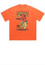 Banana print t-shirt grunge skater slogan tee in orange