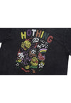 Retro cartoon t-shirt monster print tee grunge top in black