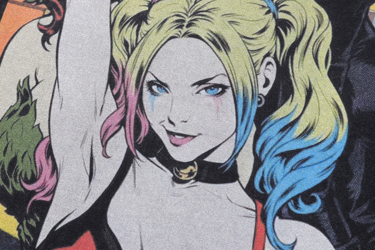 Retro comics t-shirt girl power tee old poster top in vintage grey