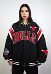 Bulls basketball jacket vintage college bomber patch varsity