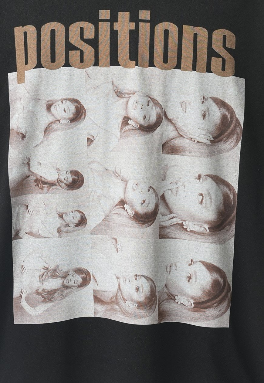 Positions t-shirt pop princess tee grunge portrait top black
