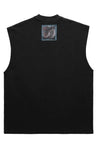 Bondage print tank top surfer vest retro sleeveless t-shirt