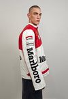 Retro racing jacket vintage faux leather varsity Marlboro