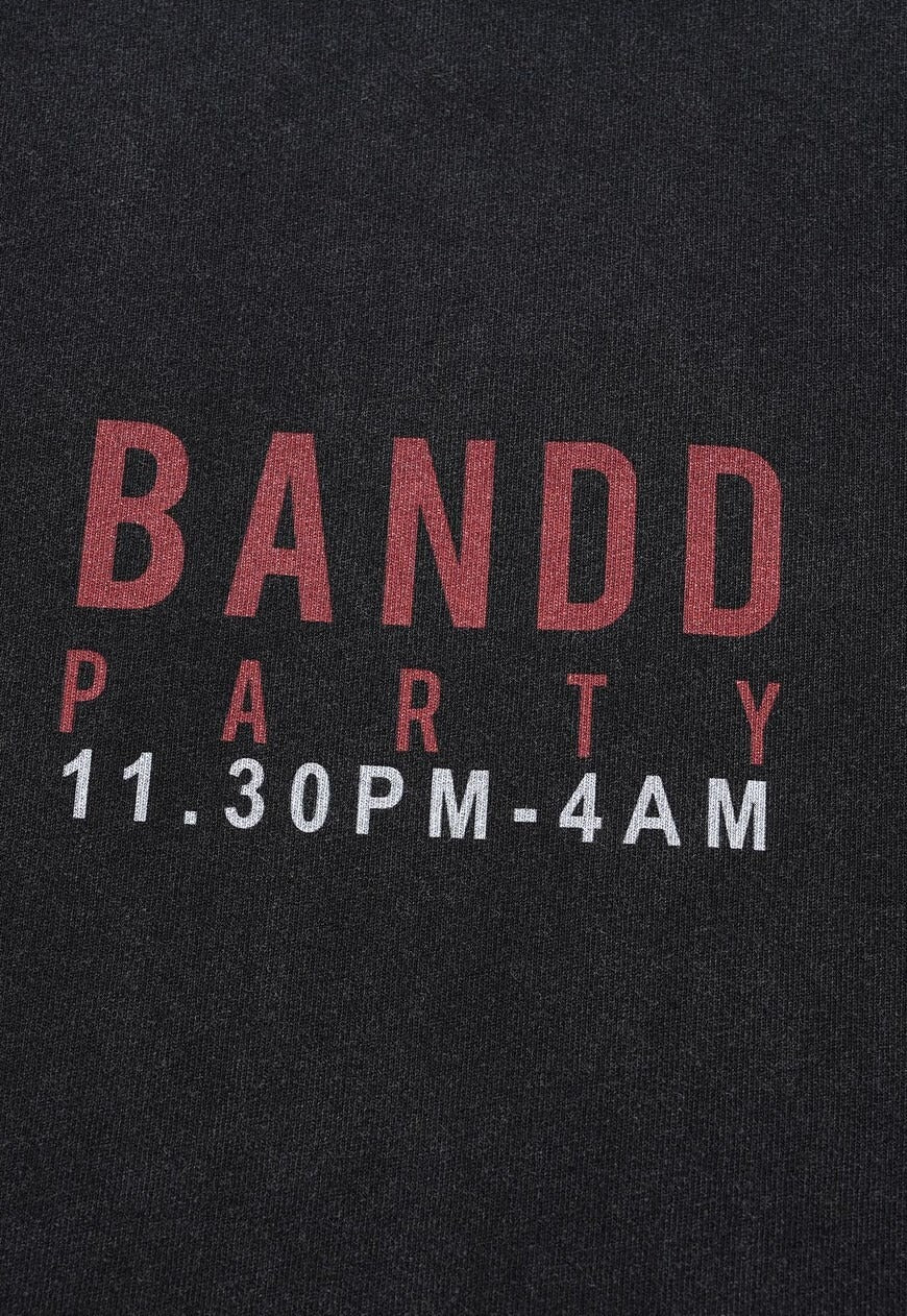 Rapper t-shirt grunge tee hip-hop top in vintage black