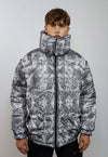 Thunder bomber reversible rave jacket detachable puffer grey