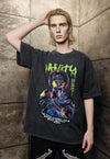 Raver tshirt premium vintage wash cyber punk grunge tee grey