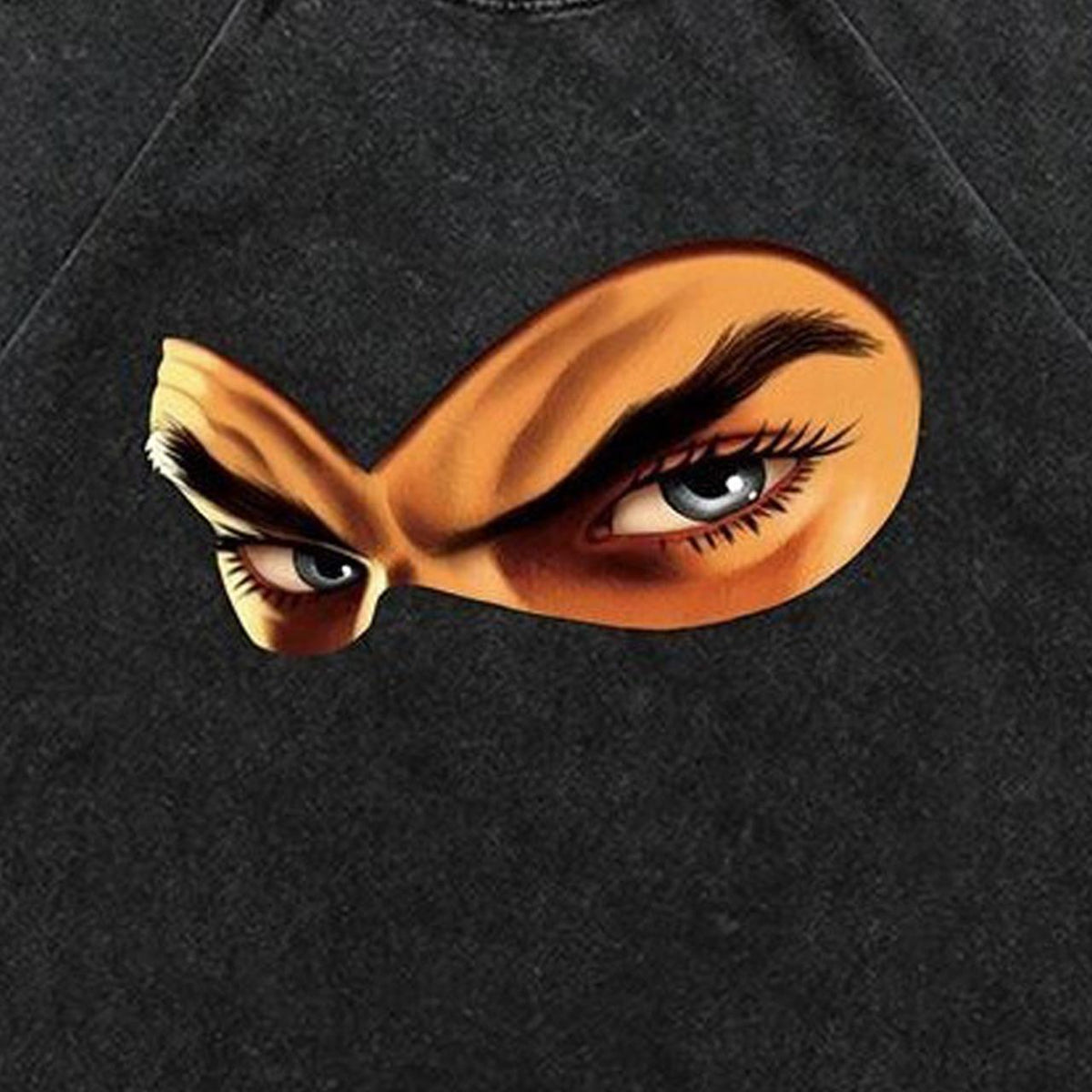 Angry face t-shirt vintage wash retro poster grunge tee grey