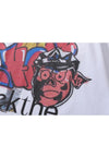 Graffiti t-shirt old rapper long tee retro hiphop top white