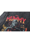 Mummy t-shirt punk movie long tee retro Egypt top acid black