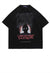 EMO print t-shirt Gothic tee retro slogan top in Black