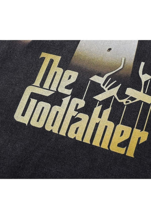 Godfather t-shirt retro movie tee Mafia top in vintage grey