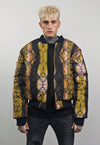 Snake print varsity jacket red python reversible 4in1 bomber