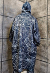 Spider web print jacket handmade Gothic windbreaker in black