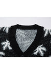 Palm sweater sweater black tropical pattern hairy y2k jumper