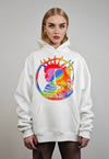 Gay punk hoodie rainbow spiky hair pullover mohawk jumper