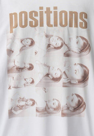 Positions t-shirt pop princess tee grunge portrait top white