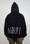 Gothic fleece jacket spider graffiti fluffy bomber punk coat