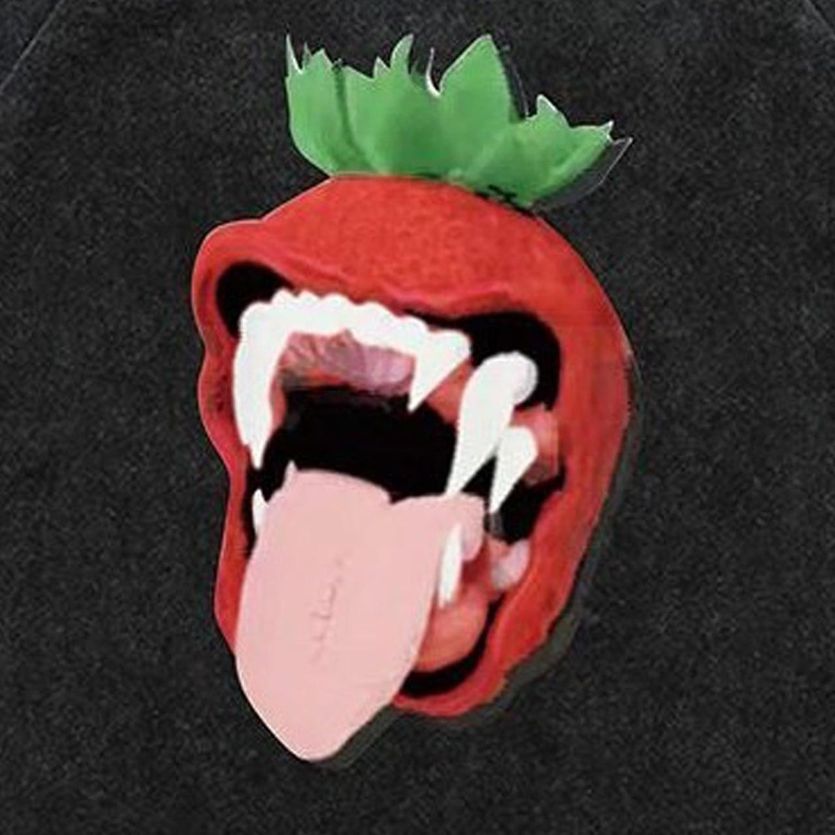 Vampire t-shirt fang print top vintage wash retro raver tee