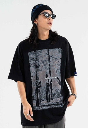 Dark Forest t-shirt Gothic tee creepy punk top in White