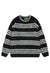 Striped fluffy sweater black hairy jumper retro fuzzy top