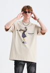 Anime t-shirt Japanese cartoon tee retro grunge top in cream