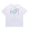 Gothic print t-shirt grunge monster tee raver top white