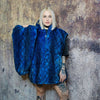 Luxury snake jacket faux fur python print bomber handmade detachable fluffy fleece puffer premium grunge hooded coat in blue