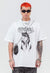 Anime print t-shirt Gothic tee Korean cartoon top in white