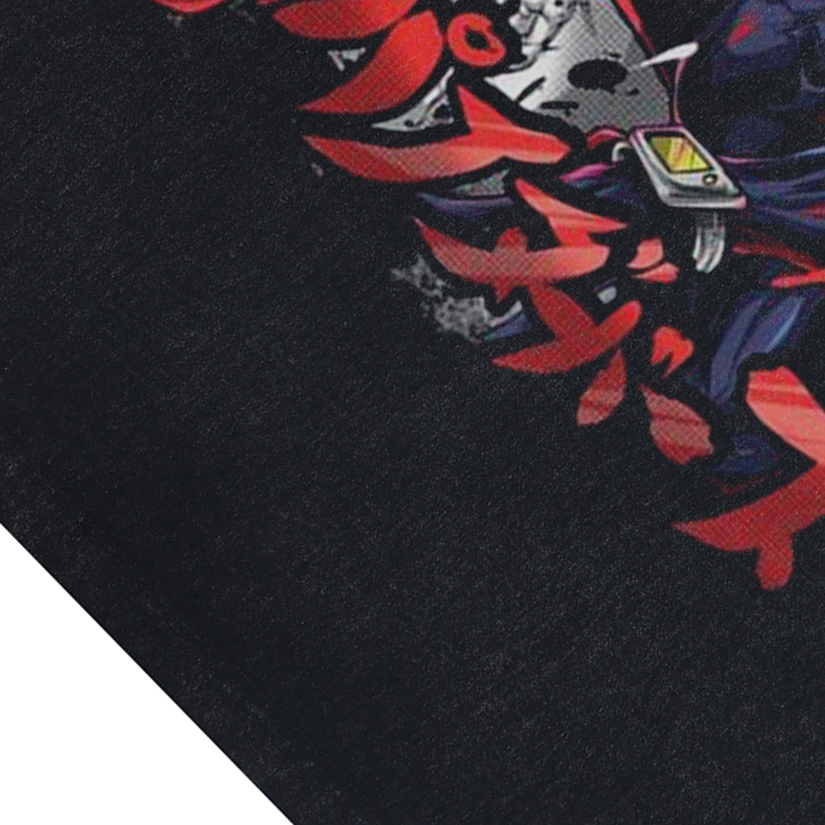 Anime villain sleeveless t-shirt vintage Japanese vest retro cartoon tank top in acid wash black