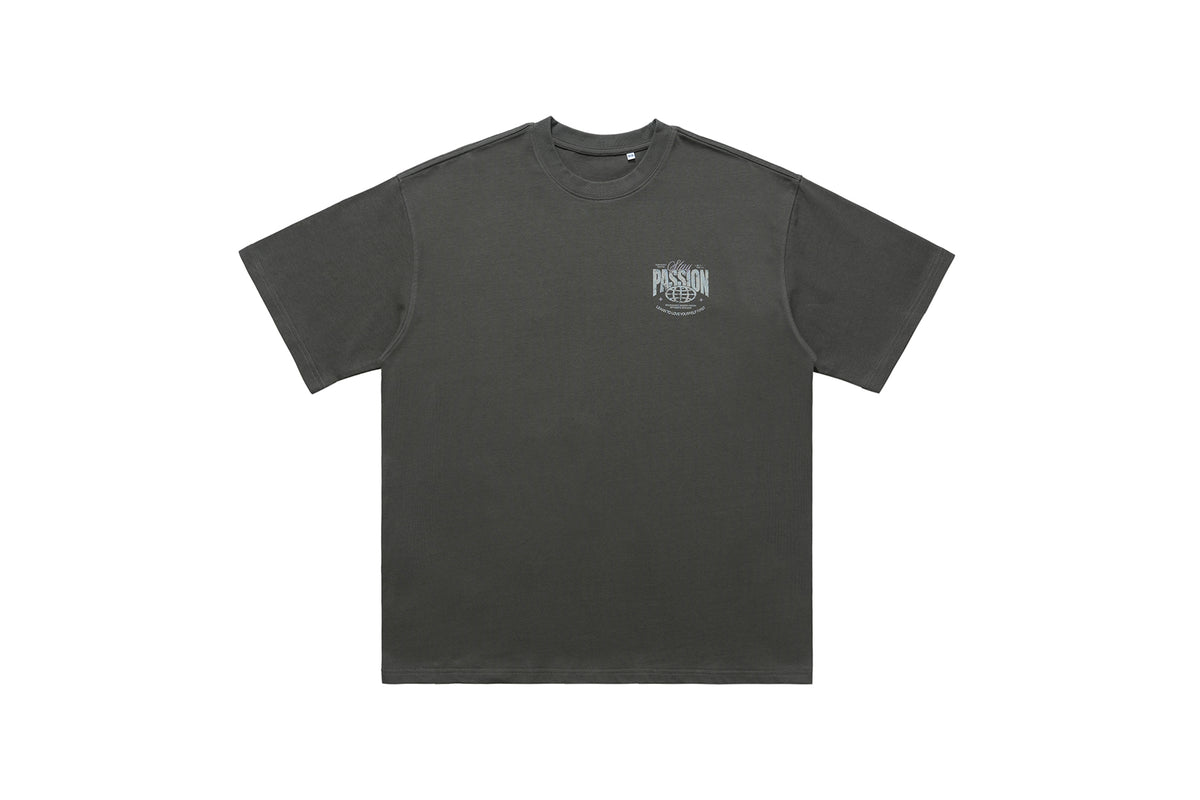 Passion slogan t-shirt grunge punk top rocker tee in black