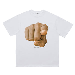 Jesus t-shirt saint slogan top fist print tee in black