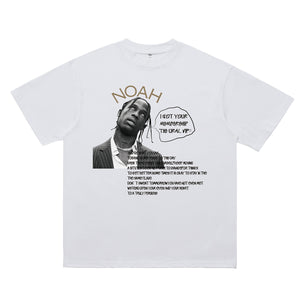 Retro Travis Scott t-shirt hip-hop tee rapper top in white