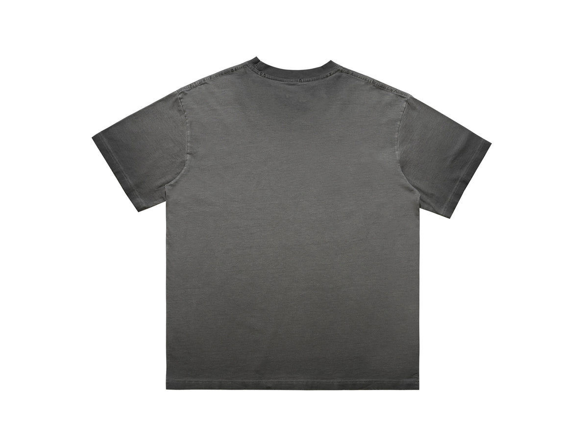 Aspirational t-shirt motivational top grunge psychedelic tee in beige