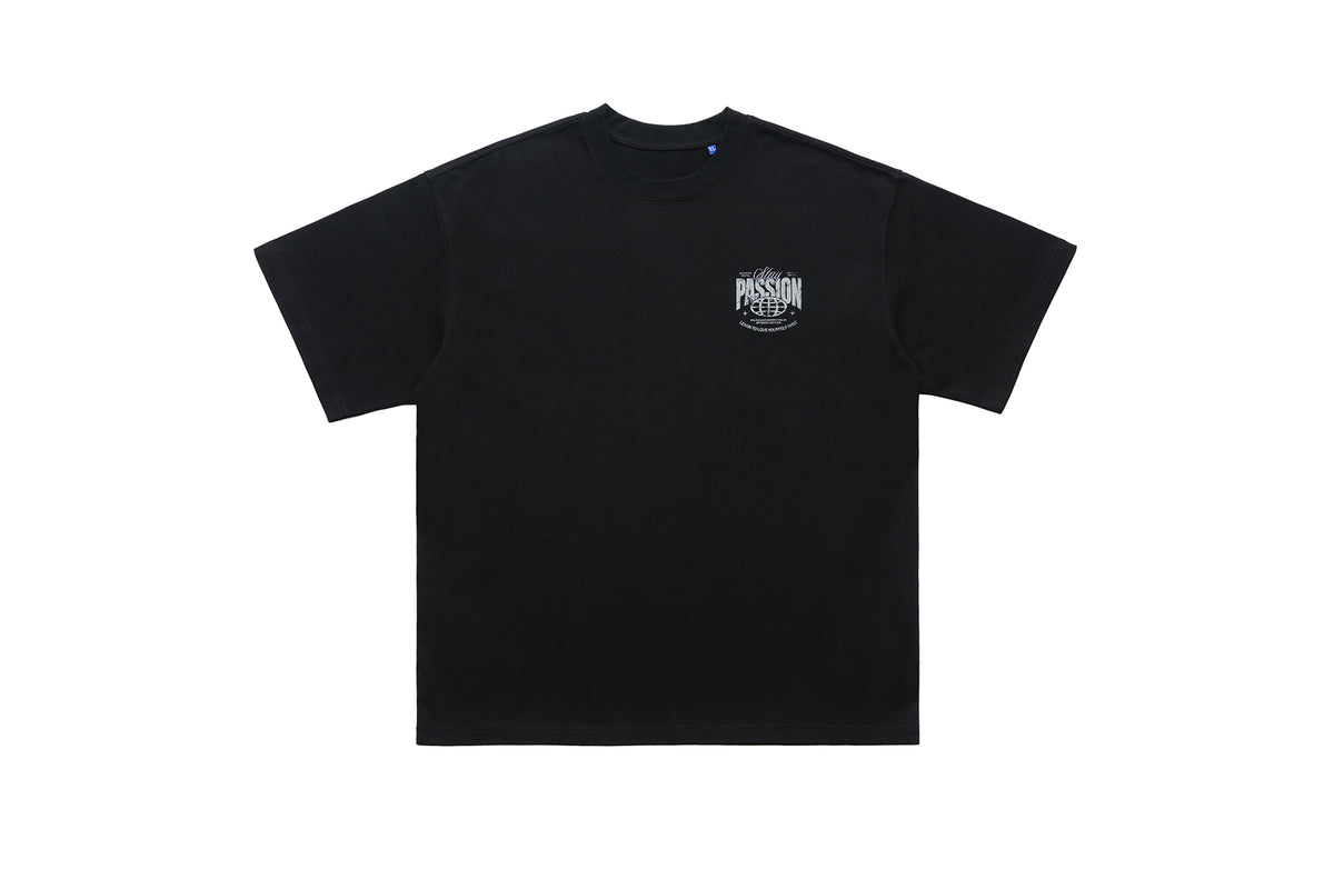 Passion slogan t-shirt grunge punk top rocker tee in black