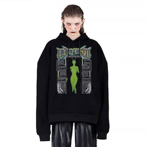 Raven hoodie gothic pullover premium scary jumper in black