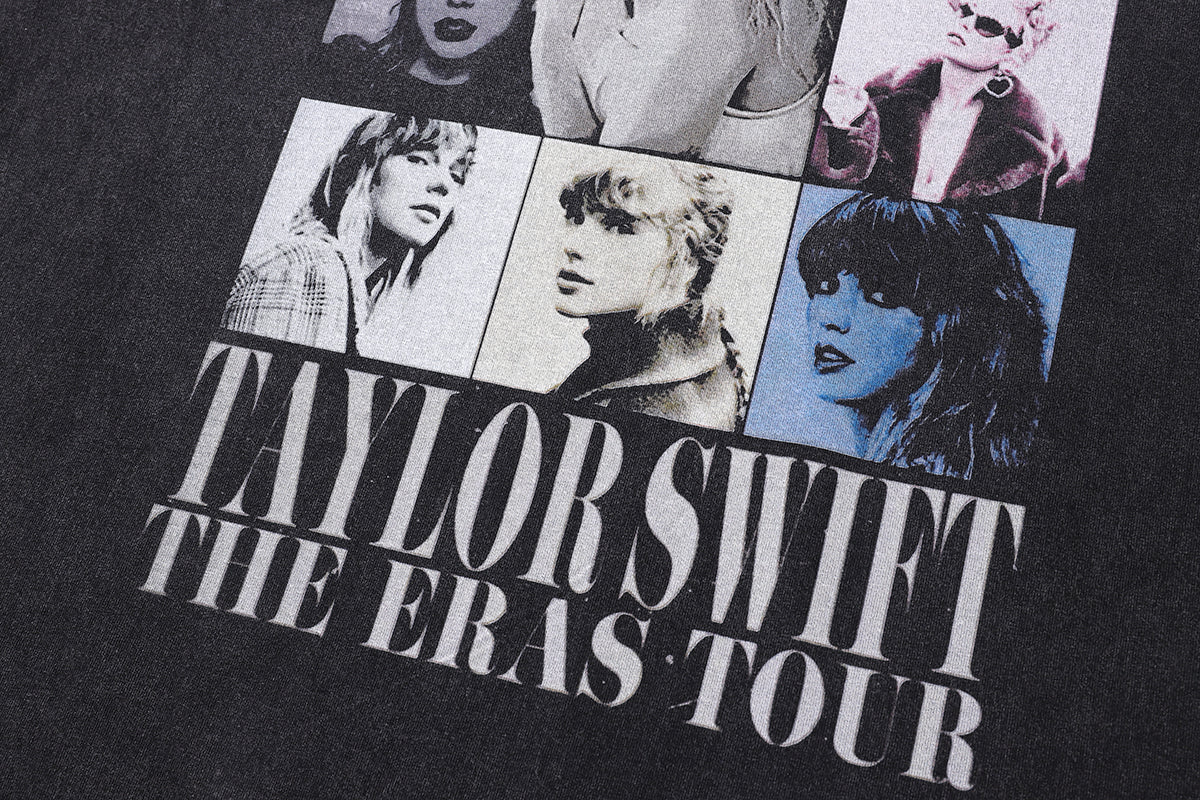 Vintage Taylor Swift t-shirt retro singer tee pop icon top in grey