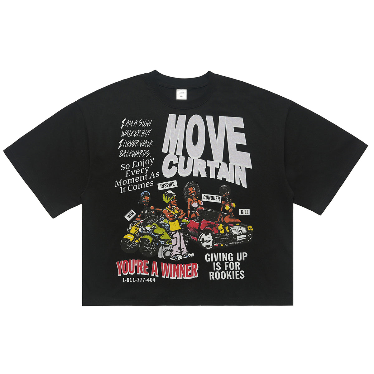 Gangster cartoon t-shirt retro rapper top 00s hip-hop tee white