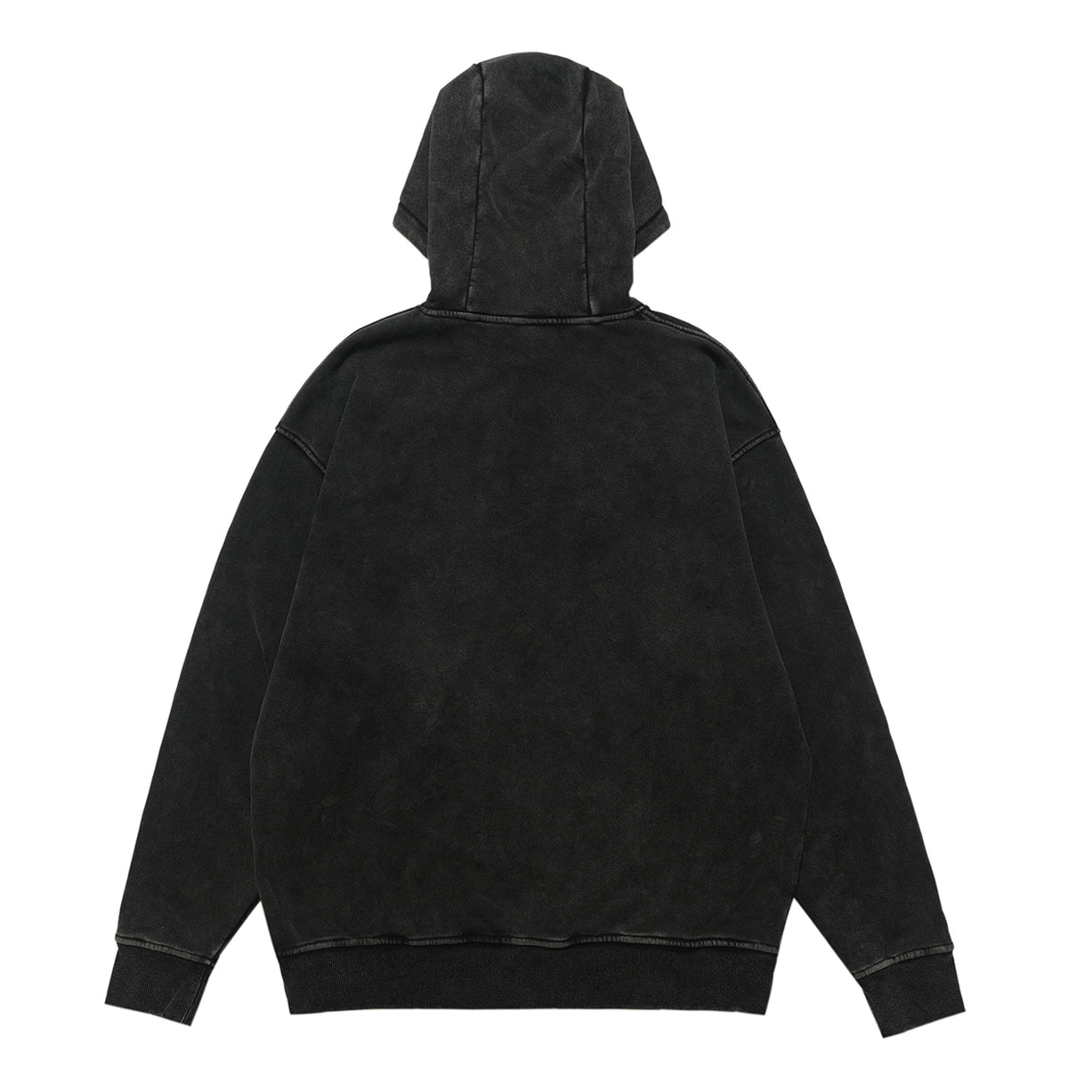 Motivational gunrge hoodie retro psychedelic print pullover aspire slogan jumper in acid grey