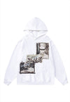 Bondage hoodie grunge pullover premium punk jumper in white